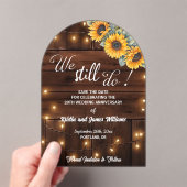 We Still Do 20th Wedding Anniversary String Lights Acryleinladungen (Insitu (Handheld))