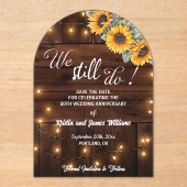 We Still Do 20th Wedding Anniversary String Lights Acryleinladungen (Vorderseite)