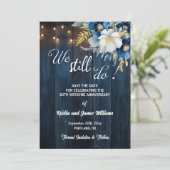 We Still Do 20th Wedding Anniversary String Lights Save The Date (Stehend Vorderseite)