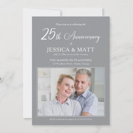 We Still Do 25th Wedding Anniversary Celebration Einladung (Rückseite)