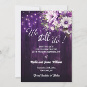 We Still Do 25th Wedding Anniversary String Lights Save The Date (Vorderseite)