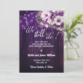 We Still Do 25th Wedding Anniversary String Lights Save The Date (Stehend Vorderseite)