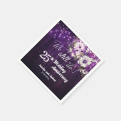 We Still Do 25th Wedding Anniversary String Lights Serviette (Ecke)