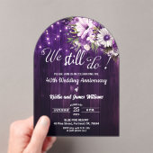 We Still Do 40th Wedding Anniversary String Lights Acryleinladungen (Insitu (Handheld))
