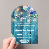 We Still Do 5th Wedding Anniversary String Lights Acryleinladungen (Insitu (Handheld))