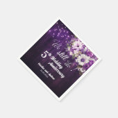 We Still Do 5th Wedding Anniversary String Lights Serviette (Ecke)