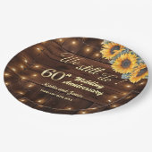 We Still Do 60th Wedding Anniversary String Lights Pappteller (Schrägansicht)
