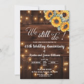 We Still Do 65th Wedding Anniversary String Lights Einladung (Vorderseite)
