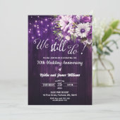 We Still Do 70th Wedding Anniversary String Lights Einladung (Stehend Vorderseite)