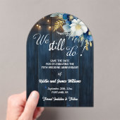 We Still Do 75th Wedding Anniversary String Lights Acryleinladungen (Insitu (Handheld))
