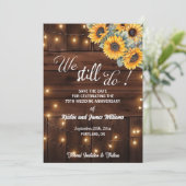 We Still Do 75th Wedding Anniversary String Lights Save The Date (Stehend Vorderseite)