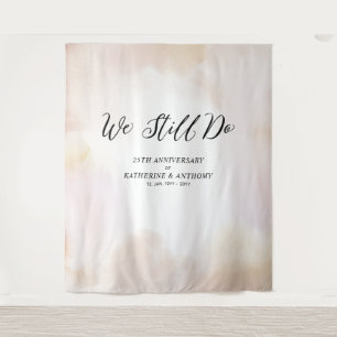 We Still Do   Aquarell-Hochzeitsjubiläum Wandteppich