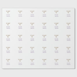 We still do brown pink name date year boho retro s geschenkpapier