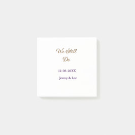 We still do brown pink name date year boho retro s post-it klebezettel