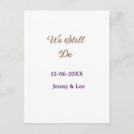 We still do brown pink name date year boho retro s postkarte