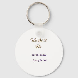 We still do brown pink name date year boho retro s schlüsselanhänger