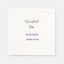 We still do brown pink name date year boho retro s serviette