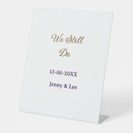 We still do brown pink name date year boho retro s sockelschild