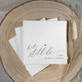 We Still Do Elegant Wedding Anniversary Serviette