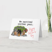 We Survived Another Year Funny Valentine’s Karte (Vorderseite)
