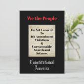 We the People 4th Amendment Einladung (Stehend Vorderseite)