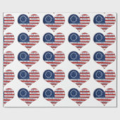 We The People American Flag Heart Geschenkpapier (Flach)
