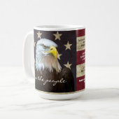 We The People Bill of Rights Flag Bald Eagle  Kaffeetasse (Vorderseite Links)
