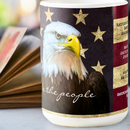 We The People Bill of Rights Flag Bald Eagle  Kaffeetasse