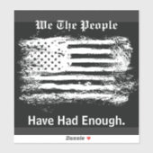 We The People Distressed Flag Aufkleber (Blatt)