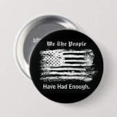 We The People Distressed Flag Button (Vorne & Hinten)