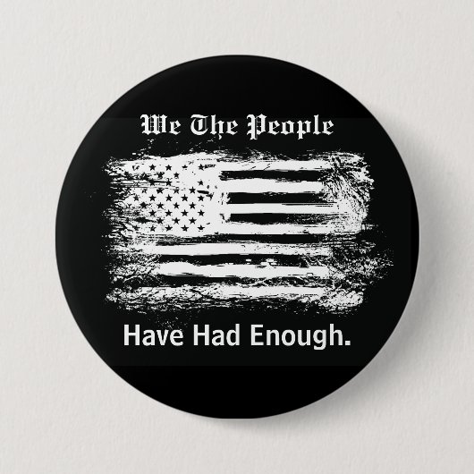 We The People Distressed Flag Button (Vorderseite)
