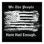 We The People Distressed Flag Poster (Vorderseite)