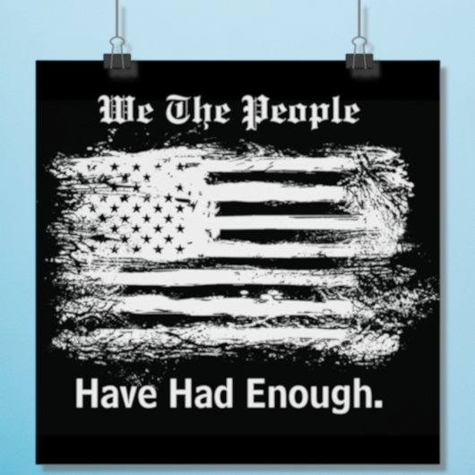 We The People Distressed Flag Poster