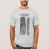 We The People Distressed Flag Vertical T-Shirt (Vorderseite)