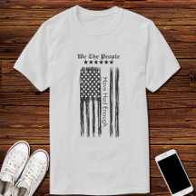 We The People Distressed Flag Vertikal