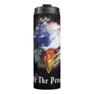 *~* We the People - EAGLE Flag Patriotic AP16 Thermosbecher