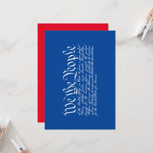 We the People Einladung (Vorderseite/Rückseite Beispiel)