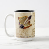 We the People Mug 250 Year Anniversary of America Zweifarbige Tasse (Links)