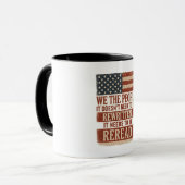 We the People Reread Flag Quote Tasse (Vorderseite Links)