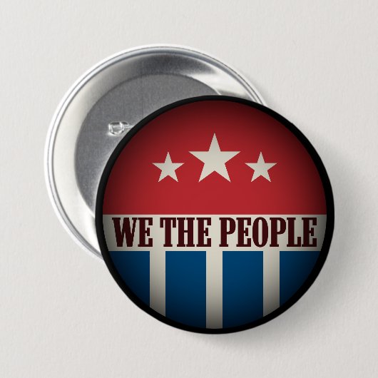 We the People Retro Button (Vorne & Hinten)