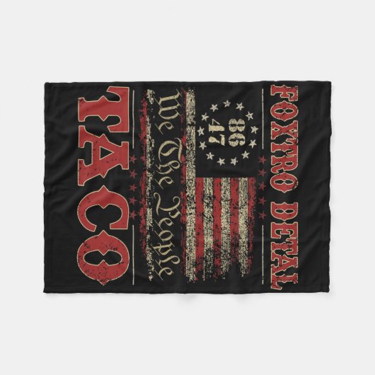 We The People Taco Foxtrot Delta Taco 2 Fleecedecke (Vorderseite (Horizontal))