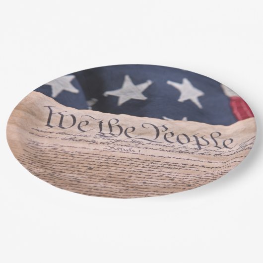 We the People Verfassung Pappteller (Schrägansicht)