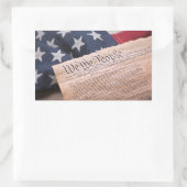 We the People Verfassung Rechteckiger Aufkleber (Tasche)