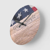 We the People Verfassung Runde Wanduhr (Winkel)