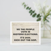 We the People Vote in 2026 Midterm Elections Postkarte (Stehend Vorderseite)