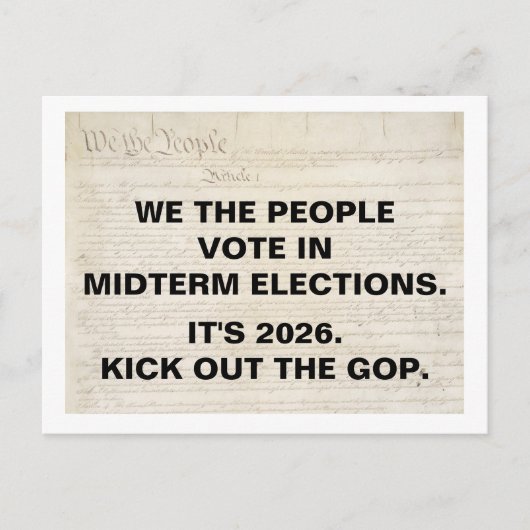We the People Vote in 2026 Midterm Elections Postkarte (Vorderseite)