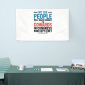 We the People Will Never Forget the Cowards Banner (Messeveranstaltung)