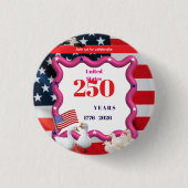 We The Silly Geese 250th Funny Celebration Button (Vorderseite)