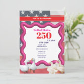 We The Silly Geese 250th Funny Celebration Einladung (Stehend Vorderseite)