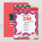 We The Silly Geese 250th Funny Celebration Einladung (Vorne/Hinten)